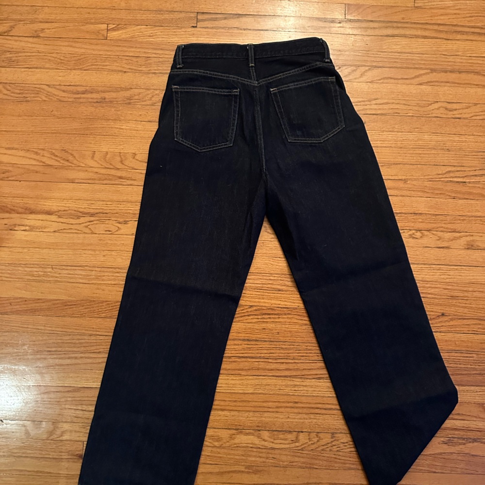 Uniqlo Women's Wide Straight Jeans - Navy Size 26 - Picture 4 of 4